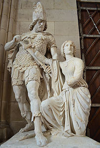 Sainte Geneviève par ses prières désarme Attila (1844), église Notre-Dame de Cholet.