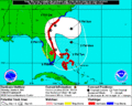 Image 15An example of a chart for Matthew showing its five-day forecast track (from Tropical cyclone preparedness)