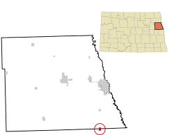 Location of Reynolds, North Dakota