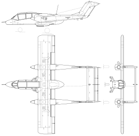 vue en plan de l’avion