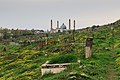 Cemetery on lower slopes with Sulayman-Too Mosque in background