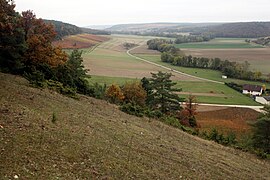 Vue sur Spoy et le vignoble.