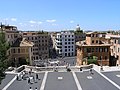 Rome, place des espagnols, vue du haut des escaliers