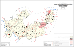 Map showing Ahmamau (#553) in Sarojaninagar CD block