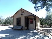 The Maricopa Depot, built in 1930s by the Southern Pacific Railroad and moved to the McCormick-Stillman Railroad Park in Scottsdale, Arizona.