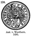 Siegel des Anthonius von Werthern, 1490