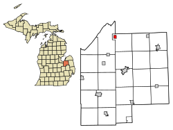 Location of Unionville, Michigan