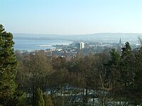 La ville de Jönköping vue du Stadsparken.