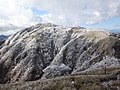 霧氷の不動ノ峰（丹沢山付近から）