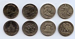 different half dollars