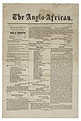 Front page of The Anglo-African