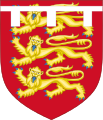 Arms of Thomas of Brotherton (1300 † 1338), Earl of Norfolk, son of Edward I Longshanks, from whom all the Dukes of Norfolk are descended.Gules, three lions passant guardant in pale or armed and langued azure a label of three points argent.