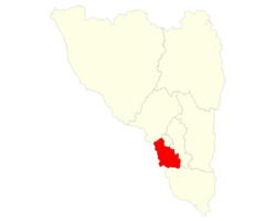 Atsimondrano district, located within the Analamanga region, as highlighted on the map.