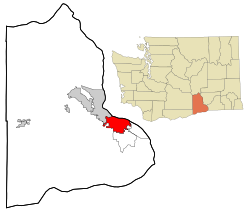 Location of Kennewick, Washington