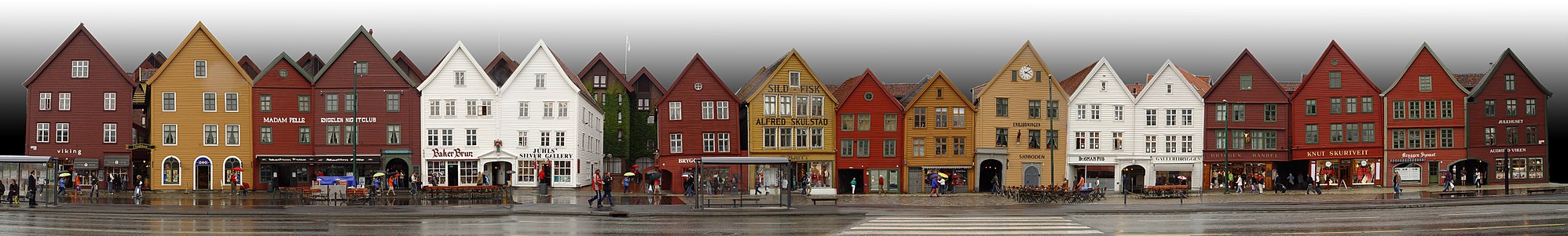 The old Brygge buildings in Bergen, Norway