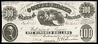$100 (T7) George Washington, Ceres and Prosperina Hoyer & Ludwig (Richmond, VA) (37,155 issued)