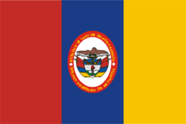 Bandera del Estado Soberano de Antioquia en 1858.