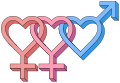 Female bisexual hearts 3D symbol.svg