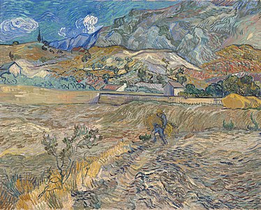 Enclosed Field with Peasant, by Vincent van Gogh