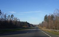 U.S. Route 64 near Siler City, North Carolina.
