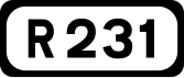 R231 road shield}}