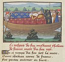 מסע לוויה של איזבל מבווריה אשתו של שארל השישי, מלך צרפת כתב יד מהמאה ה-15.