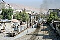 Steam excursion train at Kanawat station, Damascus, Syria, in 2000