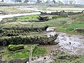 L'arrière-port du Guilvinec-Léchiagat : le cimetière à bateaux en 1990.