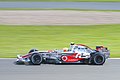 Hamilton driving the MP4-22 at the British Grand Prix.