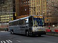 A 2017-model MCI D4500CT Commuter Coach operating on the Parkway Express route that goes to the Jersey Shore