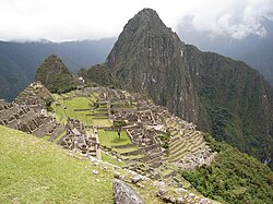 The archaeological site of Machu Pikchu in the Machupicchu District