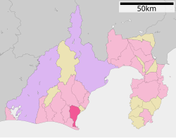 Location of Makinohara in Shizuoka Prefecture