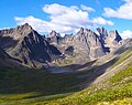 East aspect of Mount Monolith (to right, in back) View from Grizzly Creek Valley with Grizzly Lake centered