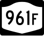 New York State Route 961F marker