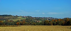 Okocim seen from the southwest