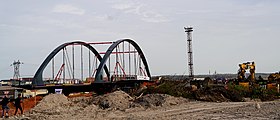 Pose du nouveau pont de Witry