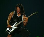 Metallica bassist Robert Trujillo crab walking to the delight of fans