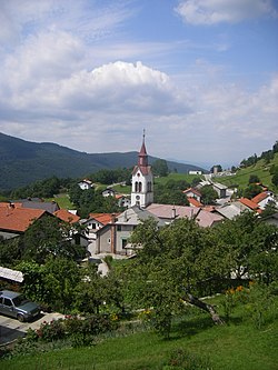 Igreja paroquial de Santa Margarida em Podkraj.