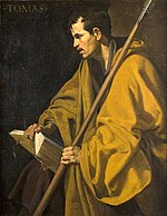 Painting Saint Thomas the Apostle by Diego Velázquez 1619
