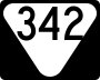 State Route 342 marker