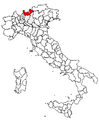 Lage der Provinz in Italien