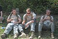South Carolina State Guard members during pack training.