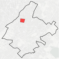 Location within municipality of Athens