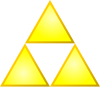 This geometrical symbol is used to represent the Triforce, an important element in the game's narrative.