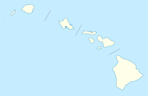 Map showing the location of Oʻahu Forest National Wildlife Refuge