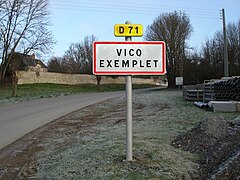 Le panneau d'entrée d’agglomération en 2012.