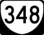 State Route 348 marker
