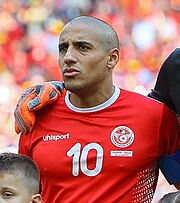 Wahbi Khazri with Tunisia in 2018