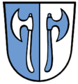 In verwechselten Farben: Beilngries, altes Wappen (redend)