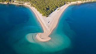 Top of the Zlatni rat beach